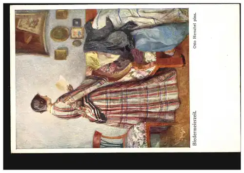 Artiste-AK Otto Herschel: Biedermeierzeit, Wiener Kunst, inutilisé