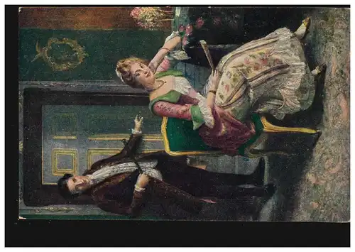 AK Artiste E. Nowak: Intermezzo, Salon J.P. P. Édition Plichta Prague, inutilisé