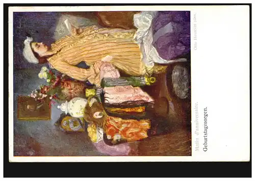 AK Artiste Otto Herschel: Anniversairedemain, Art viennois, ORTISEI 14.10.1924