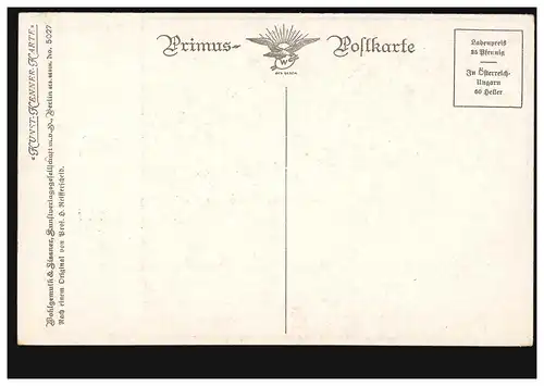 AK H. Reifferscheid: La lettreuse, carte postale Primus inutilisé