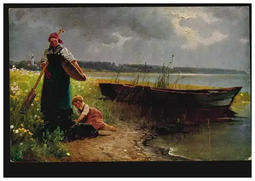 AK Karl Kaupp: Après le travail sur le terrain, carte postale Primus, inutilisé