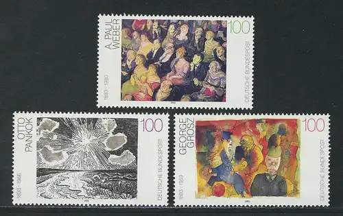 1656-1658 Peinture allemande 1993, série fraîchement publiée **