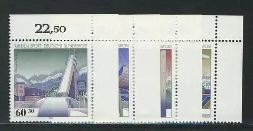 1650-1653 Sporthilfe Olympiade 1993, Ecke o.r. Satz **