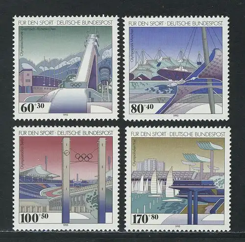1650-1653 Aide sportive Olympiades 1993, série fraîchement publiée **