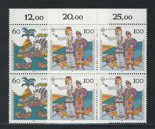1608-1609 Europa Amerika 1992, OR-Vbl Satz **