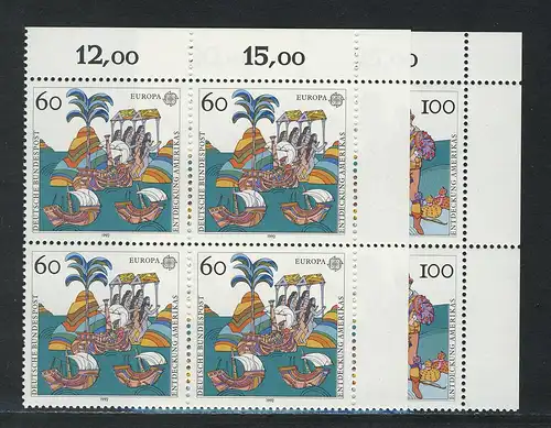 1608-1609 Europe Amérique 1992, E-Vbl o.r.