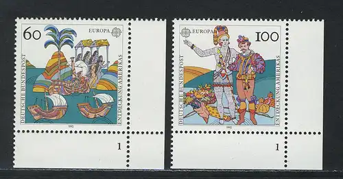 1608-1609 Europa Amerika 1992, Ecke FN1 Satz **