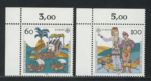 1608-1609 Europe Amérique 1992, coin o.l. phrase **