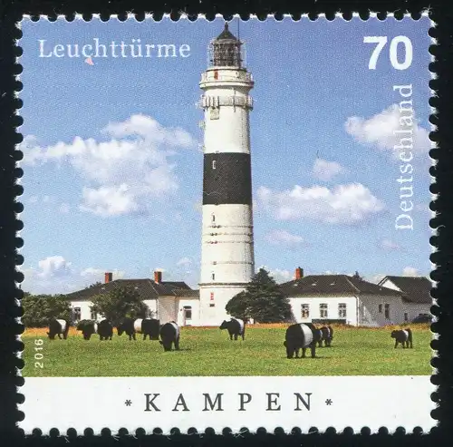 3253I Leuchtturm Kampen mit PLF I: roter Fleck unten am c, Feld 7, **