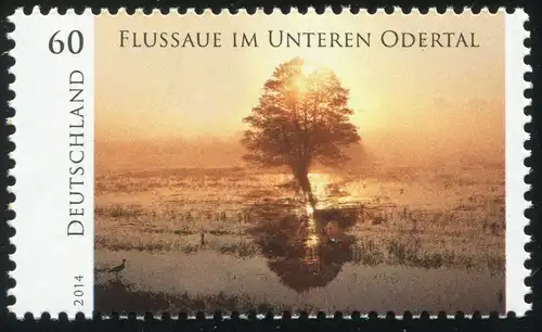 3059II Flussaue Odertal mit PLF II Strich und Punkt in unter dem E, Feld 4, **