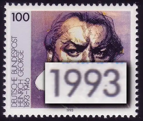 1689 George mit PLF Punkt in der 3 von 1993, Feld 7, **