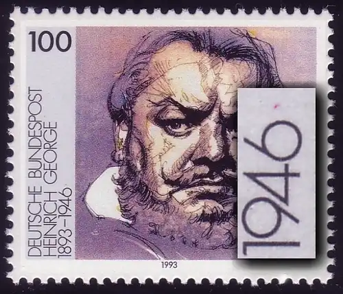 1689 George avec PLF rouge tache à droite de 1946, champ 45, **