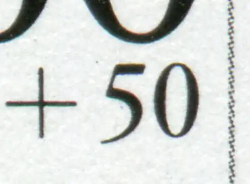 1692 Jour du timbre 1993: point bleu dans l'arc de la 5, case 5 **