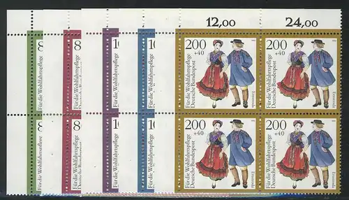 1696-1700 Wohlfahrt Trachten 1993, E-Vbl o.l. Satz **