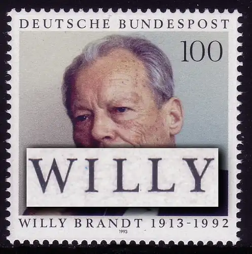 1706 Willy Brandt avec PLF point bleu sur I de WILLY, champ 3, **