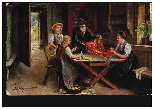 AK Heyermans: La nouvelle serviette, carte postale Primus, GLARUS 16.4.1920