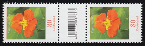 3469 Kapuzinerkresse 80 C. 500er Paar mit KLEINER Nummer, Codierfeld, ohne Nr.**