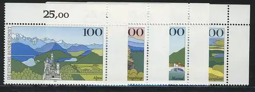 1742-1745 Bilder aus Deutschland 1994, Ecke o.r. Satz **