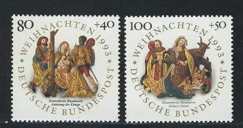 1707-1708 Weihnachten 1993, Satz postfrisch **