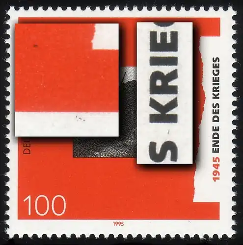 1790 Europa 100 Pf mit PLF mehrere schwarze Punkte, Feld 5, **