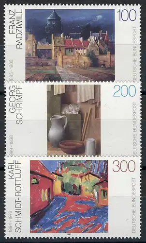 1774-1776 Deutsche Malerei 1995, Radziwill - Schrimpf... - Satz postfrisch **