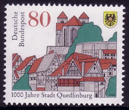 1765 Quedlinburg mit Passerverschiebungen der Farben Grün und Gelb, **