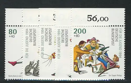 1726-1730 Jeunesse Le Struwwelpeter 1994, Oberrand, Set **