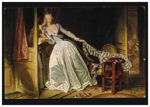 AK Artiste Jean-Honore Fragonard: Le baiser secret, E.A.S. maison d'édition inutilisé