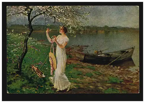 AK Hermann Koch: Fleures, Galerie Munich Maître, marqué