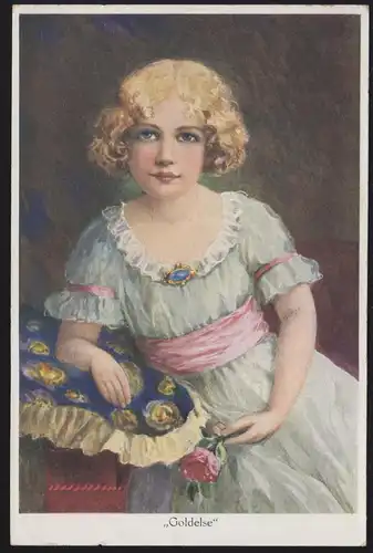 Artiste AK Femme image "Goldelse," édition ASCO, non utilisée