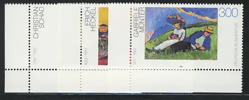 1748-1750 Peinture allemande 1994, coin et l. phrase **