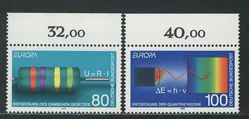 1732-1733 Europa 1994, Oberrand, Satz **