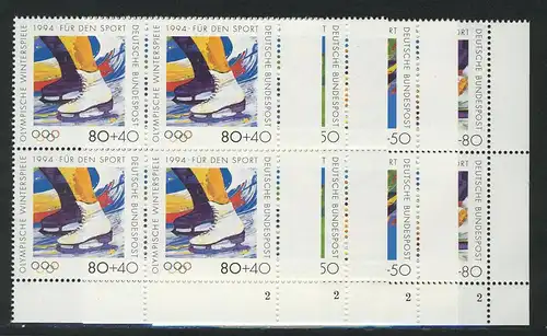 1717-1720 Sporthilfe 1994, Vbl FN2 Satz **