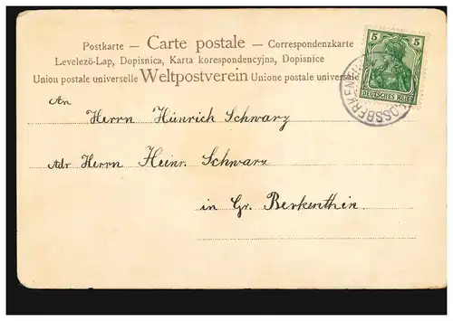 Caricature-AK Le Biedermann Heinrich! GRAND-BREKENTHIN 8.5.1908