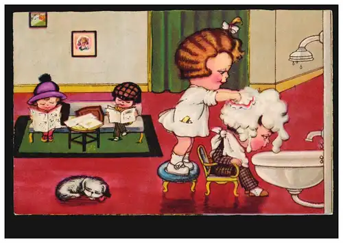AK de dessin animé chez le coiffeur - Le lavage de cheveux! Amag-Editeur, non utilisé