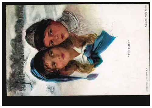 Künstler-AK Philip Boileau: The Flirt, Verlag Reinthal & Newman, beschriftet 