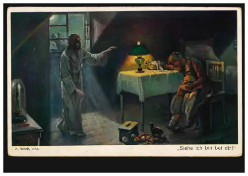 AK A. Broch: Voir je suis avec toi! Art de Munich A S.M., couru