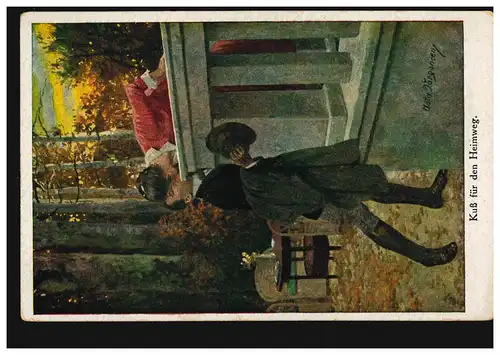 AK baiser d'artiste pour le chemin de retour, maison d 'édition C.L. Hambourg, non utilisé