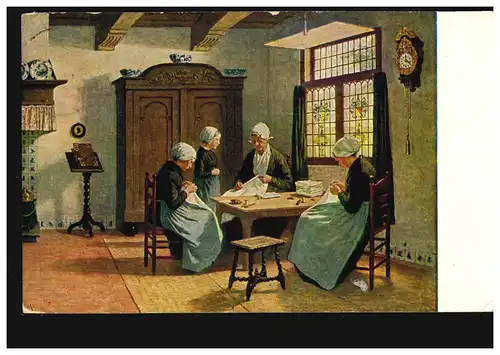 Artiste-AK Constant Artz: Dans l'orphelinat hollandais, LEIPZIG 3 s - 12.4.1924