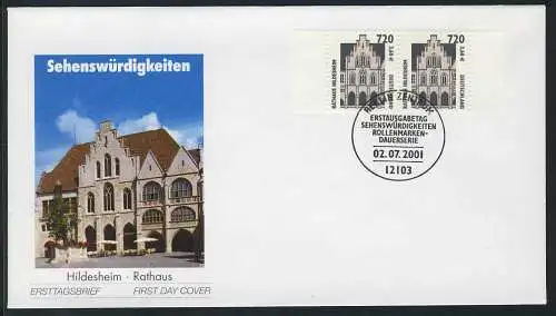 2197 SVK 720/3,68 Hildesheim 2001, couple FDC ESSt Berlin