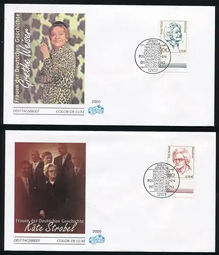 2149-2150 Femmes Weider et Strobel 2000 - Taux 2 FDC Berlin 9.11.2000