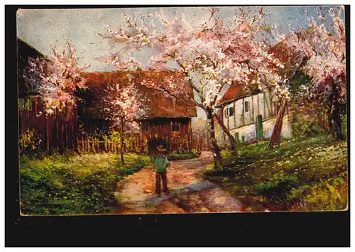 AK E. Baehe: Fleur des arbres, RIED dans le groupe d'artistes 18.3.1926