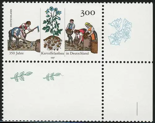 1946L Kartoffelanbau Marke mit Leerfeld unten rechts **