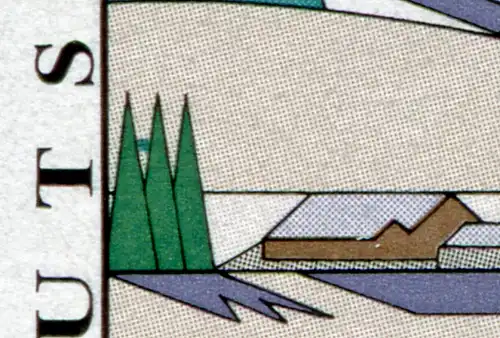 1943I Forêt bavaroise avec PLF I: tache entre les pointes de sapin, champ 4 **