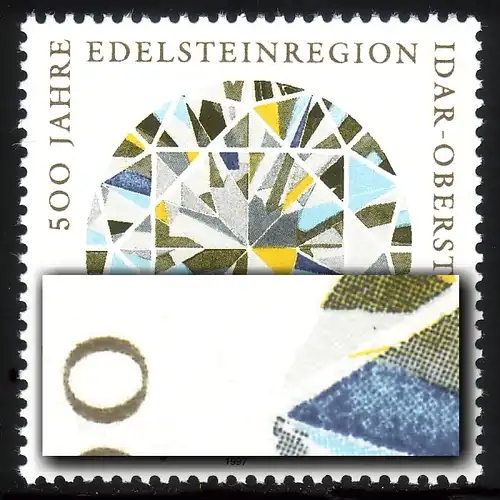 1911 Edelsteinregion mit PLF gelber Strich unter 500, Feld 1, **