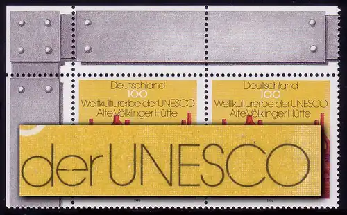 1875 Völklinger Hütte avec double-PLF: ligne sur le C et e cassé, case 2, **