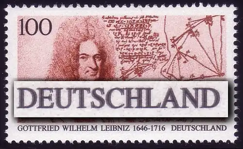 1865DD Leibniz avec double impression de la couleur noir, **