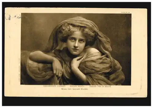 Photo AK Beauté récompensée: Miss Ivy Lilian Close, BREMEN 1909