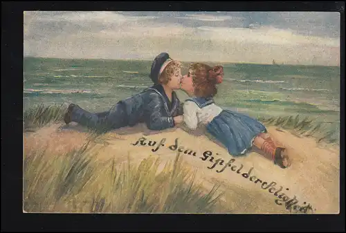 AK-AK F. Berger: Au sommet de la béatitude Le premier baiser, inutilisé