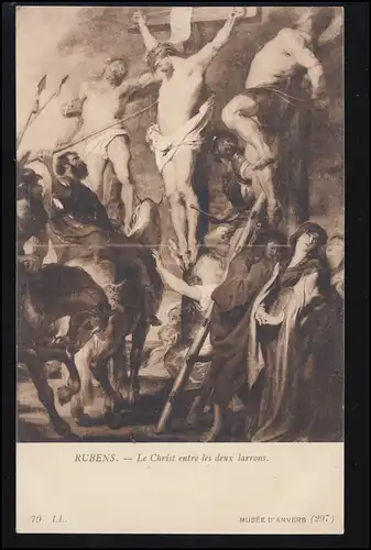 AK Artiste Rubens: Christ sur la Croix, Musée d'Anvers, inutilisé